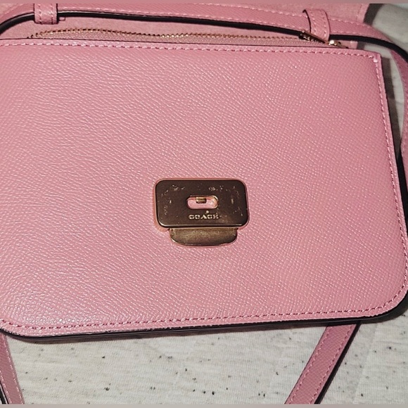 COACH Mini Brynn Crossbody bag in Crossgrain leather Pink - MSRP $298 - Picture 8 of 8